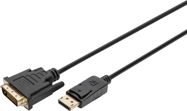 Produktbild: Digitus DisplayPort / DVI Adapterkabel DisplayPort Stecker, DVI-D 24+1pol. Stecker 2 m Schwarz AK-340306-020-S DisplayPort-Kabel