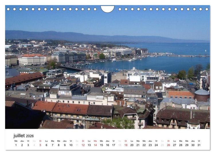 Produktbild: Gen&egrave;ve Points de vue (Calendrier mural 2026 DIN A4 vertical), CALVENDO calendrier mensuel