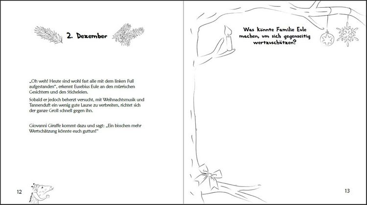 Produktbild: Was brauchst du im Advent? Der Familien-Adventskalender in Giraffensprache für Gewaltfreie Kommunikation mit Kindern und Eltern