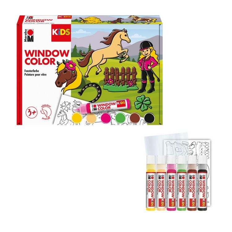 Produktbild: Marabu KiDS Window Color Ponyhof 6x25ml