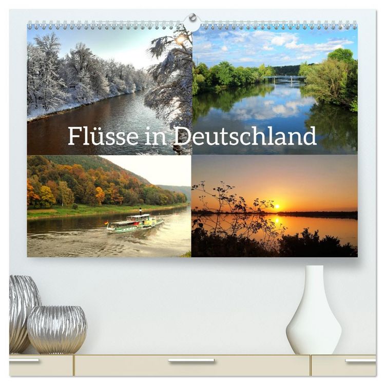 Produktbild: Fl&uuml;sse in Deutschland (hochwertiger Premium Wandkalender 2026 DIN A2 quer), Kunstdruck in Hochglanz