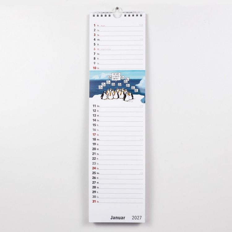 Produktbild: Fiese Bilder Streifenkalender 2027: Monatskalender f&uuml;r die Wand