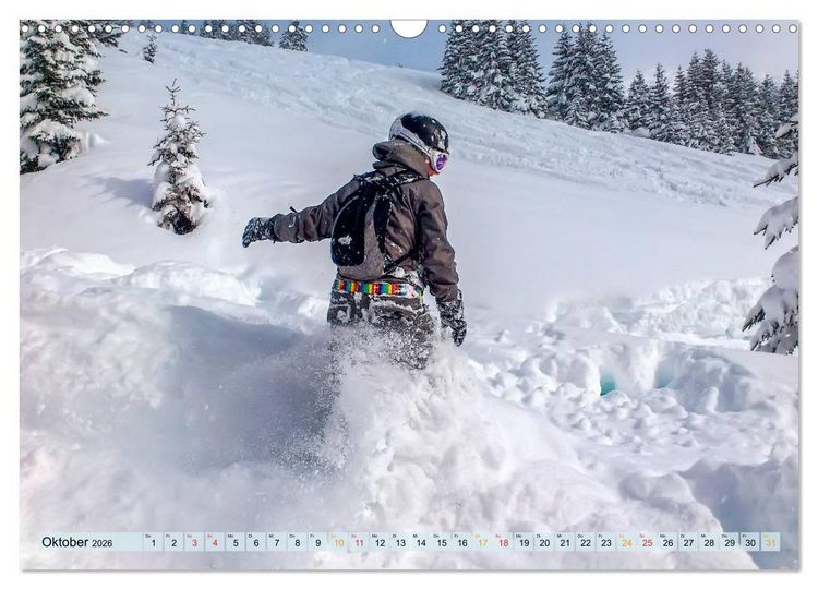 Produktbild: Snowboarden - ein St&uuml;ck Freiheit (Wandkalender 2026 DIN A3 quer), CALVENDO Monatskalender