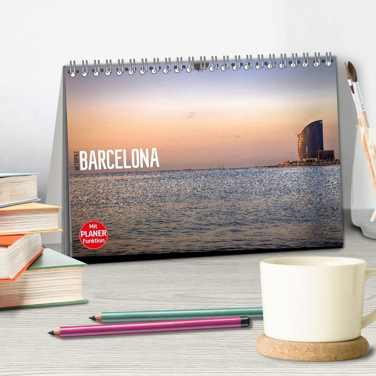 Produktbild: Metropole Barcelona (Tischkalender 2026 DIN A5 quer), CALVENDO Monatskalender