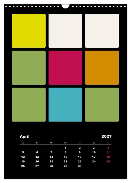Produktbild: Fotokalender FARBFL&Auml;CHEN (Wandkalender 2027 DIN A3 hoch), CALVENDO Monatskalender