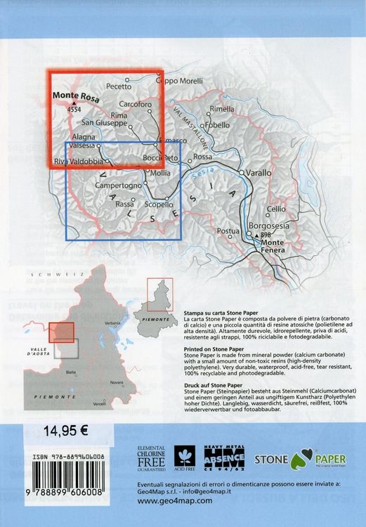 Produktbild: Percorsi invernali Monte Rosa. Alagna Valsesia, Rima S. Gius