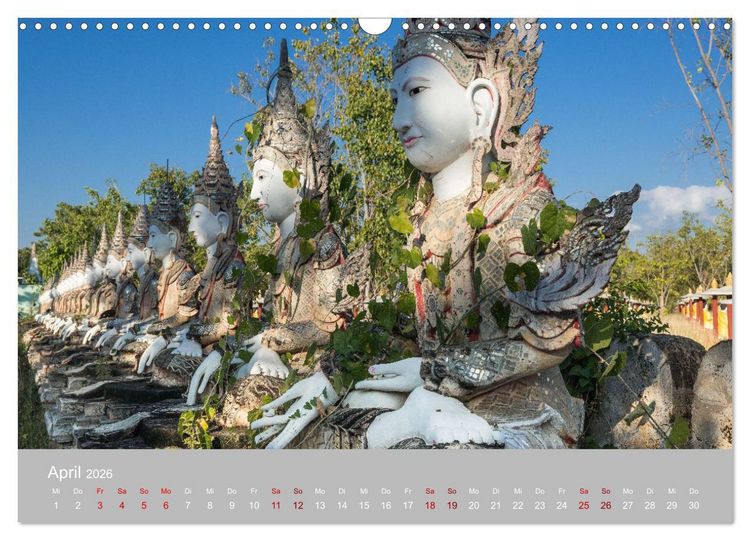 Produktbild: BUDDHA - Ein sanftes L&auml;cheln (Wandkalender 2026 DIN A3 quer), CALVENDO Monatskalender