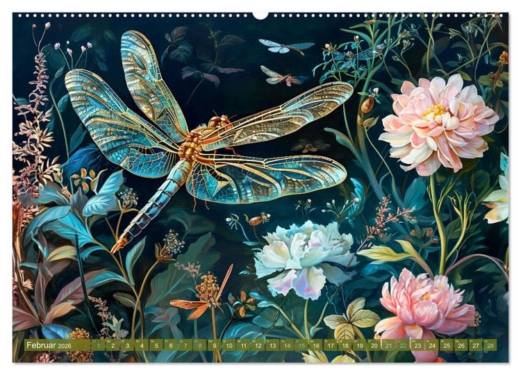 Produktbild: Gartengefl&uuml;ster - Tierische Besucher in der Bl&uuml;tenf&uuml;lle (hochwertiger Premium Wandkalender 2026 DIN A2 quer), Kunstdruck in Hochglanz
