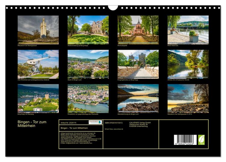 Produktbild: Bingen - Tor zum Mittelrhein (Wandkalender 2026 DIN A3 quer), CALVENDO Monatskalender