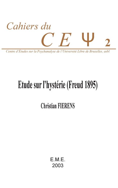 Produktbild: Etude sur l'hyst&eacute;rie (Freud 1895)