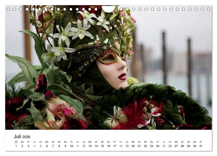 Produktbild: Carnevale di Venezia 2026 (Wandkalender 2026 DIN A4 quer), CALVENDO Monatskalender