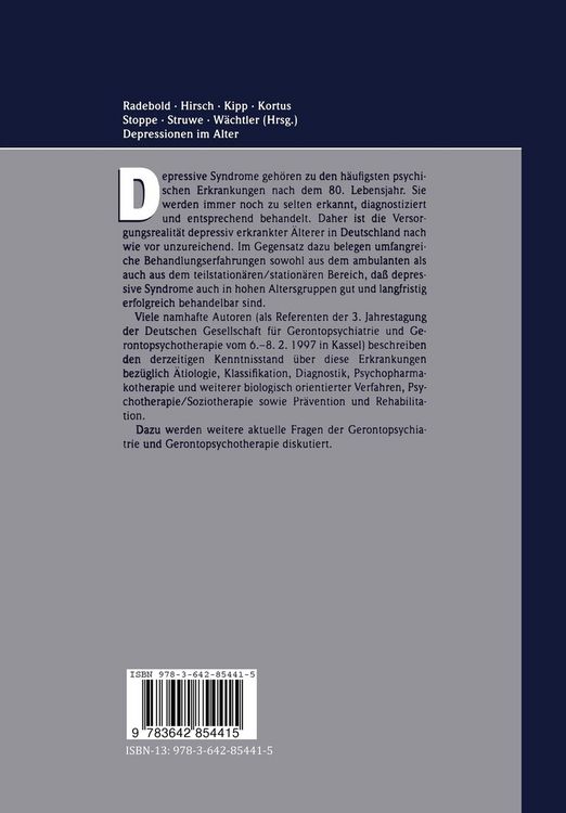 Produktbild: Depressionen im Alter