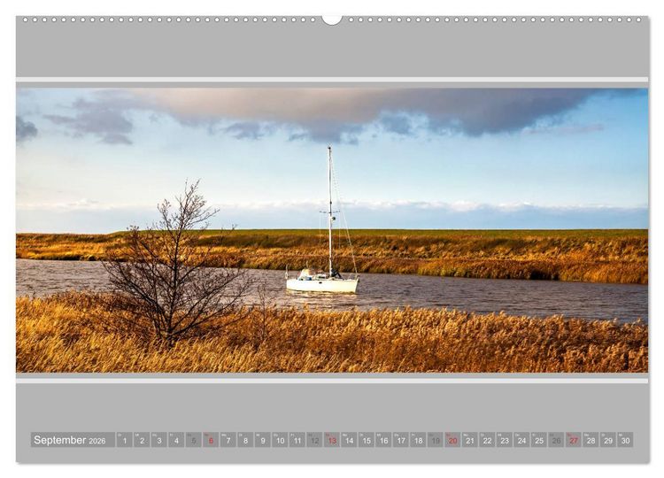 Produktbild: Ostfriesland - Deichspaziergang (hochwertiger Premium Wandkalender 2026 DIN A2 quer), Kunstdruck in Hochglanz