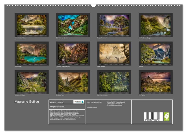 Produktbild: Magische Gefilde (hochwertiger Premium Wandkalender 2026 DIN A2 quer), Kunstdruck in Hochglanz