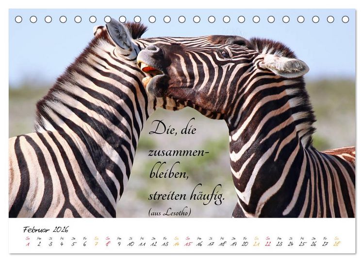 Produktbild: AFRIKA - Kontinent der Poesie (Tischkalender 2026 DIN A5 quer), CALVENDO Monatskalender