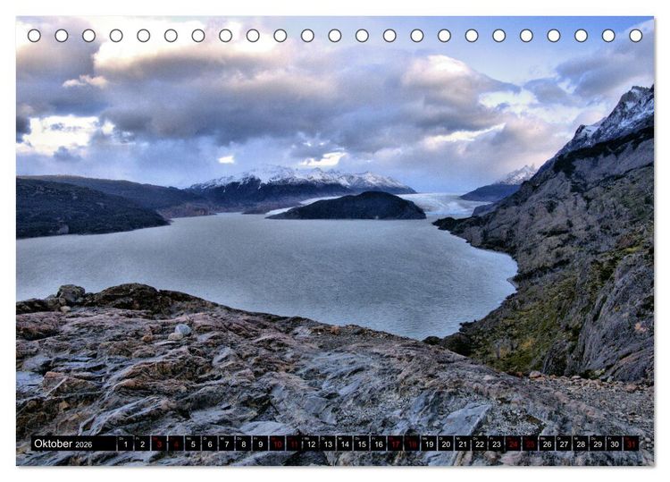 Produktbild: Patagonien mit Feuerland (Tischkalender 2026 DIN A5 quer), CALVENDO Monatskalender