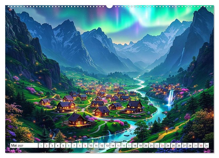 Produktbild: Wimmelnde Wunderwelten (Wandkalender 2027 DIN A2 quer), CALVENDO Monatskalender