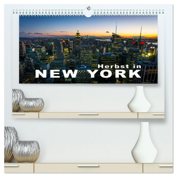 Produktbild: Herbst in New York (hochwertiger Premium Wandkalender 2026 DIN A2 quer), Kunstdruck in Hochglanz