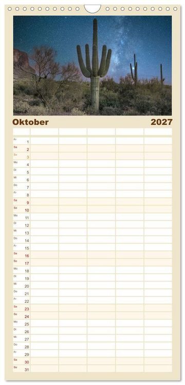 Produktbild: Familienplaner 2027 - Kraftpl&auml;tze der Indianer mit 5 Spalten (Wandkalender, 21 x 45 cm) CALVENDO