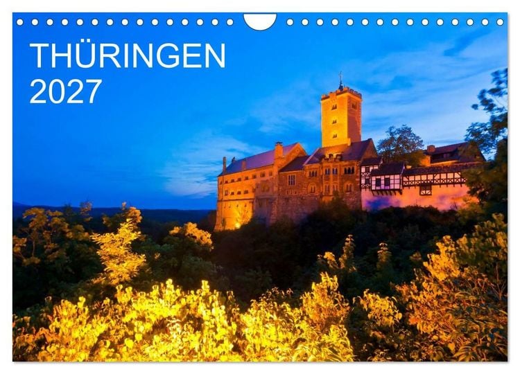 Produktbild: TH&Uuml;RINGEN 2027 (Wandkalender 2027 DIN A4 quer), CALVENDO Monatskalender