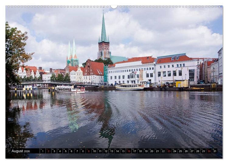 Produktbild: Ostseeperle L&uuml;beck (hochwertiger Premium Wandkalender 2026 DIN A2 quer), Kunstdruck in Hochglanz