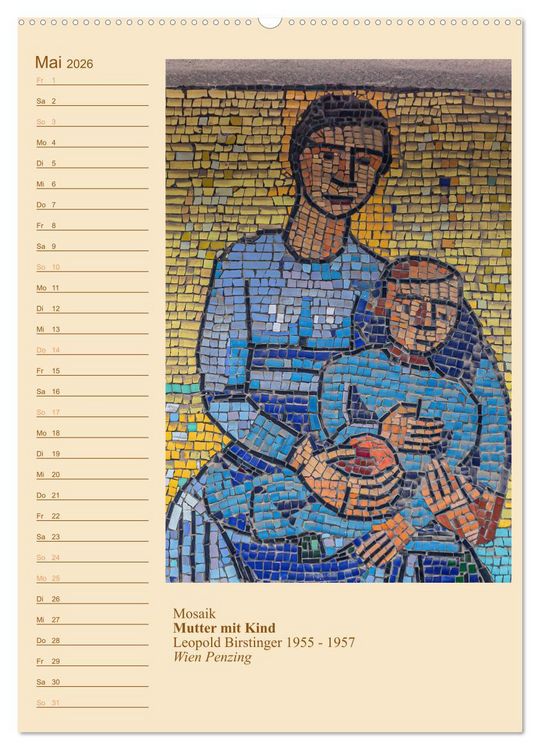 Produktbild: M&uuml;tter mit Kindern in der Kunst (hochwertiger Premium Wandkalender 2026 DIN A2 hoch), Kunstdruck in Hochglanz