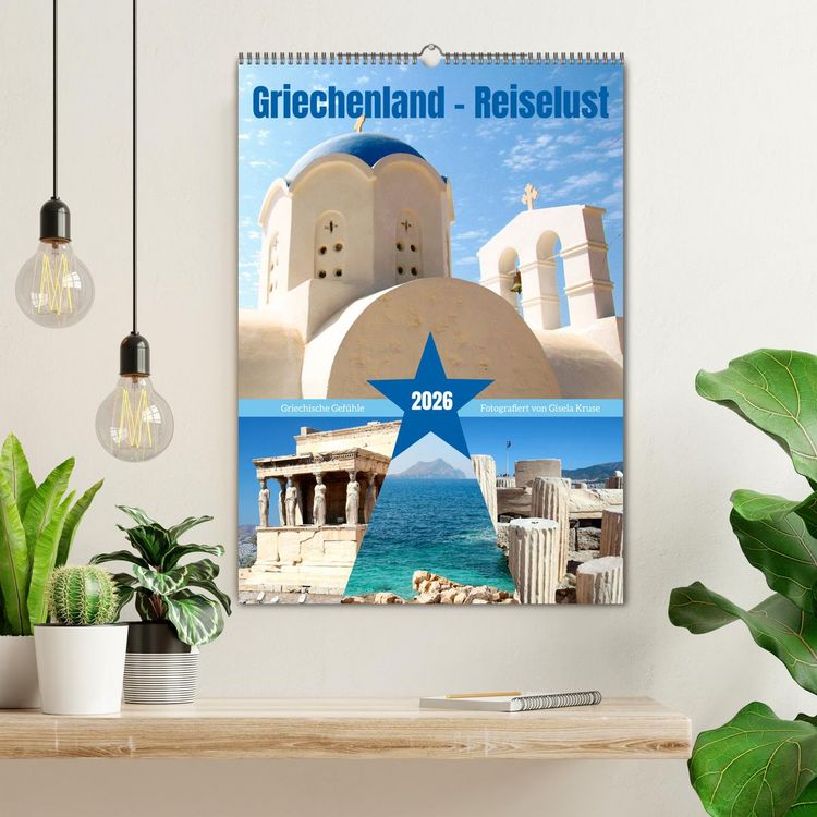Produktbild: Griechenland - Reiselust (Wandkalender 2026 DIN A2 hoch), CALVENDO Monatskalender
