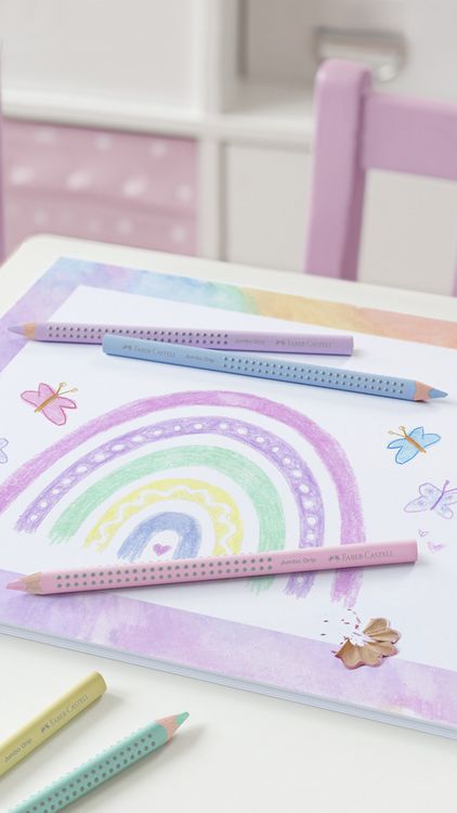 Produktbild: Faber-Castell Buntstifte Jumbo Grip pastell, 5er Set