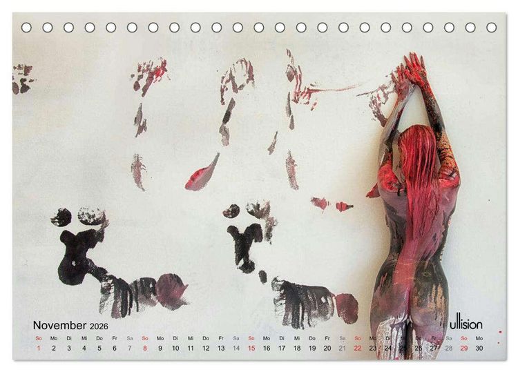 Produktbild: FARBSPIELE - Akt im Feuerwerk der Farben (Tischkalender 2026 DIN A5 quer), CALVENDO Monatskalender