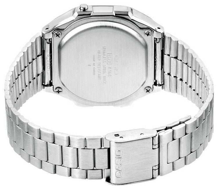Casio Armbanduhr A168WA-1YES (B x H) 36.30 mm x 38.60 mm Silber Gehäusematerial=Kunstharz Material (Armband)=Edelstahl