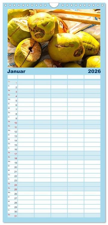 Produktbild: Familienplaner 2026 - Bahamas - Paradiesische Str&auml;nde. mit 5 Spalten (Wandkalender, 21 x 45 cm) CALVENDO