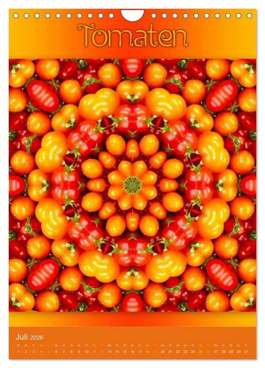 Produktbild: Kulinarische Mandalas (Wandkalender 2026 DIN A4 hoch), CALVENDO Monatskalender