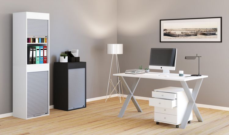 Produktbild: Holz B&uuml;roschrank Aktenschrank Rollladen Aktos XL