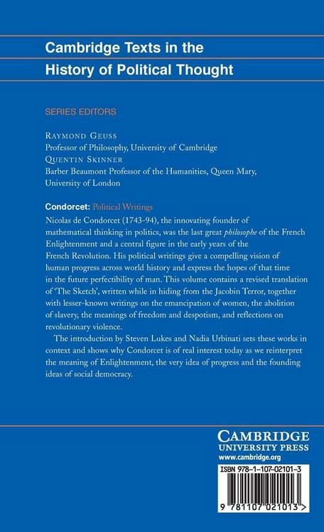 Produktbild: Condorcet: Political Writings