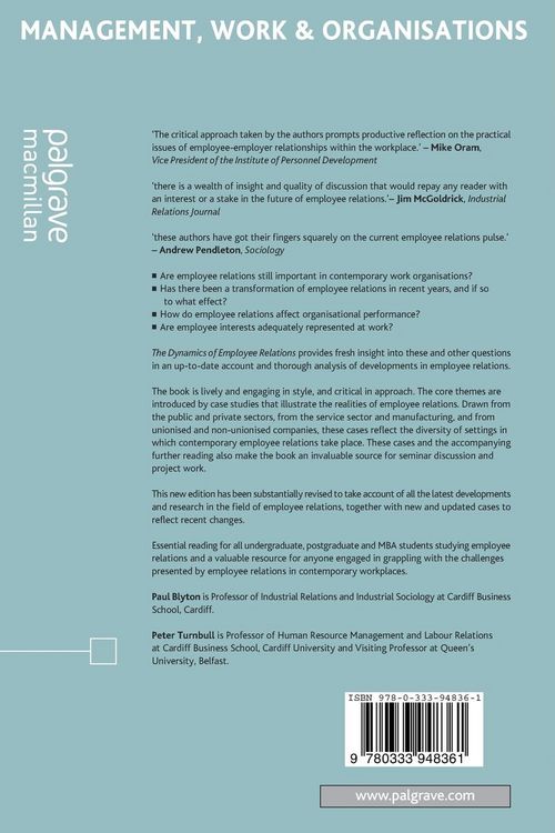 Produktbild: The Dynamics of Employee Relations