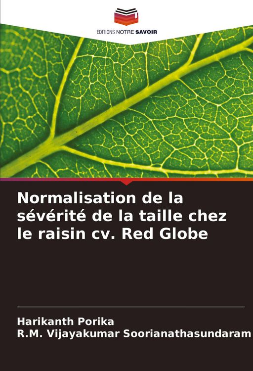 Produktbild: Normalisation de la s&eacute;v&eacute;rit&eacute; de la taille chez le raisin cv. Red Globe