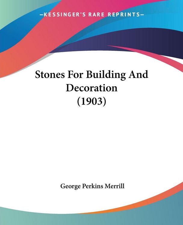Produktbild: Stones For Building And Decoration (1903)