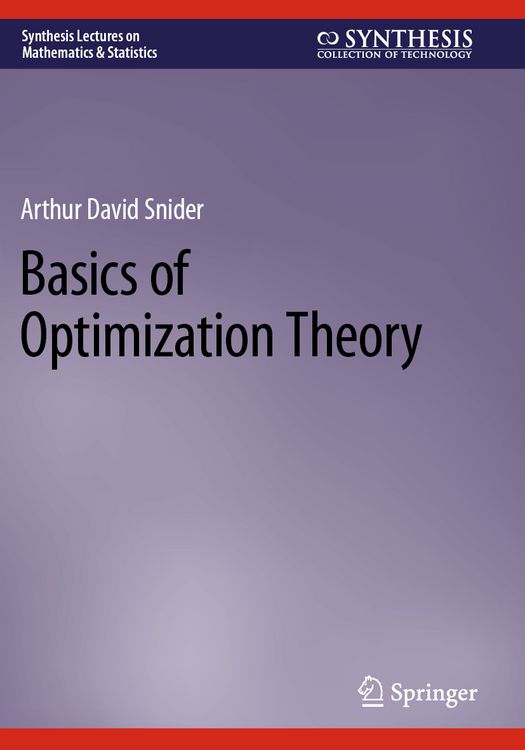 Produktbild: Basics of Optimization Theory