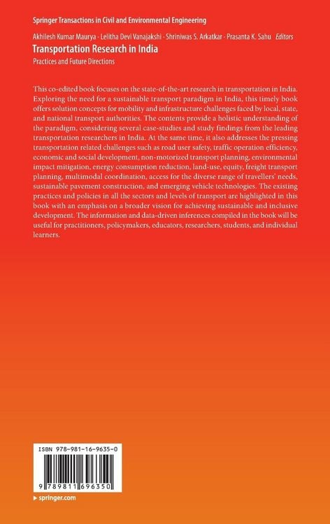 Produktbild: Transportation Research in India