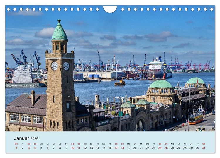 Produktbild: Freie Hansestadt Hamburg (Wandkalender 2026 DIN A4 quer), CALVENDO Monatskalender