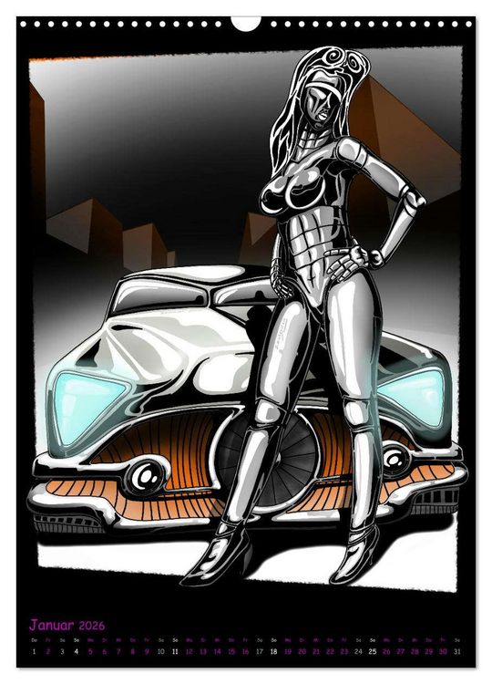 Produktbild: CYBER PINUPS (Wandkalender 2026 DIN A3 hoch), CALVENDO Monatskalender