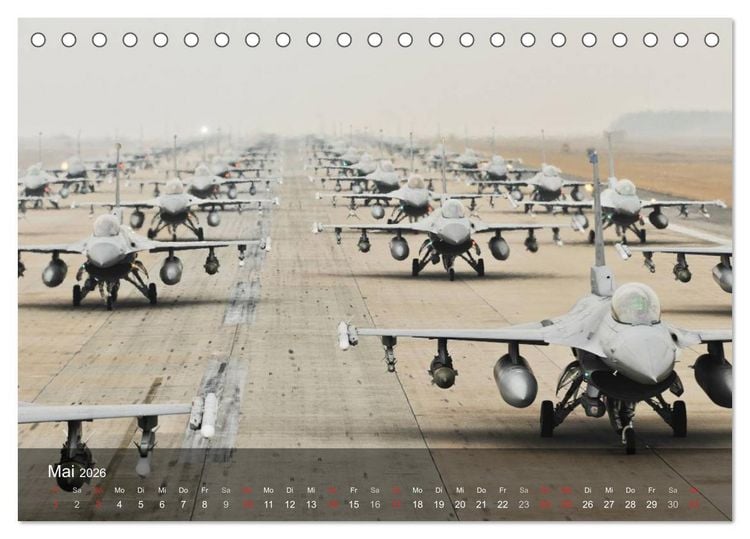 Produktbild: Luftwaffe. Kampfflugzeuge der USA (Tischkalender 2026 DIN A5 quer), CALVENDO Monatskalender