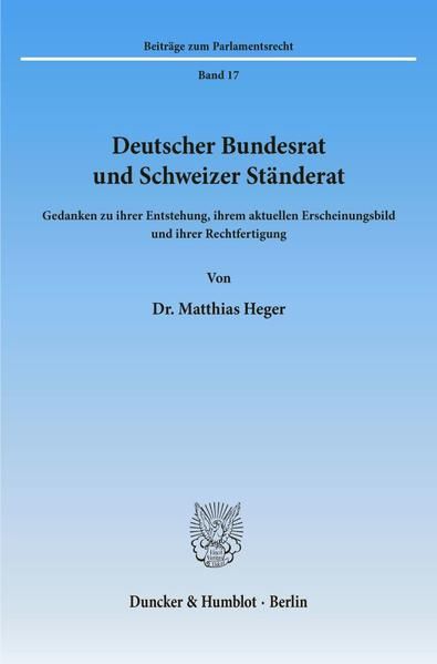 Produktbild: Deutscher Bundesrat und Schweizer St&auml;nderat.