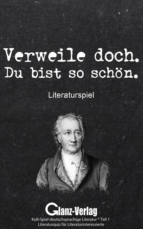 Produktbild: Verweile doch. Du bist so sch&ouml;n. Literaturspiel