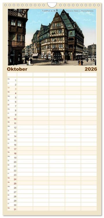 Produktbild: Familienplaner 2026 - Es war einmal... in Frankfurt (Main) mit 5 Spalten (Wandkalender, 21 x 45 cm) CALVENDO