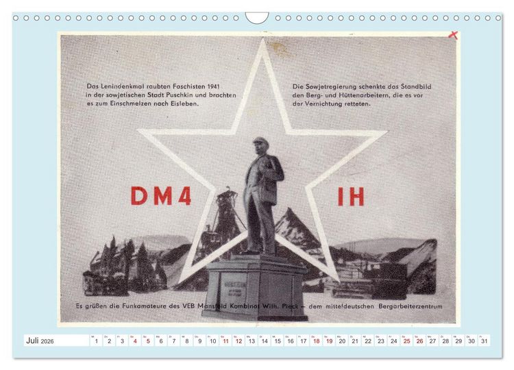 Produktbild: Amateurfunk in der DDR - Historische QSL-Karten (Wandkalender 2026 DIN A3 quer), CALVENDO Monatskalender