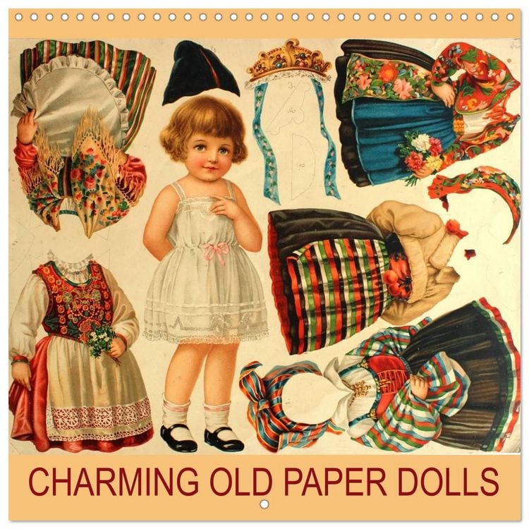Produktbild: CHARMING OLD PAPER DOLLS (Wall Calendar 2027 12 &times; 12 Inch) CALVENDO 12 Month Wall Calendar