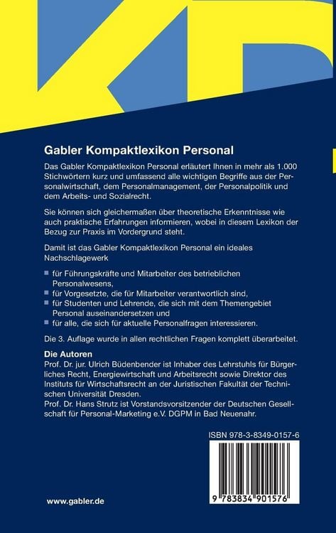 Produktbild: Gabler Kompaktlexikon Personal