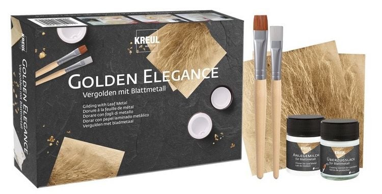 Produktbild: KREUL Golden Elegance - vergolden mit Blattmetall Set