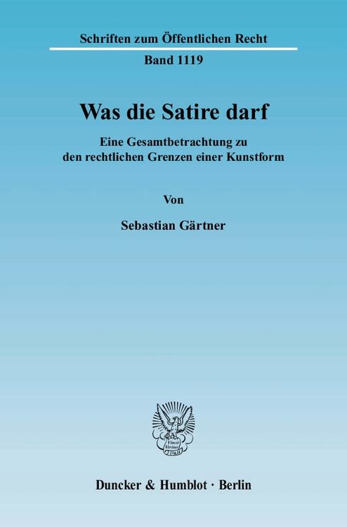 Produktbild: Was die Satire darf.